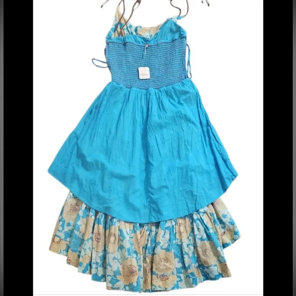 Free people Adriel Tie Strap Tiered Midi Dress NWT Size L - Picture 8 of 10
